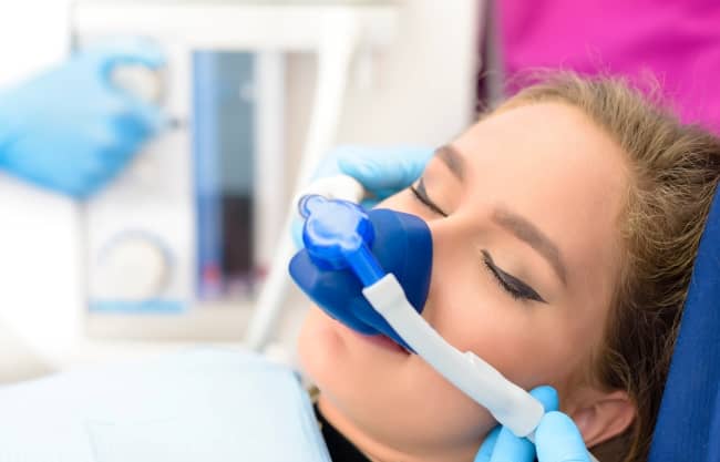 Inhalation sedation or ‘happy gas’ is a sedation method that delivers nitrous oxide through a special face mask.